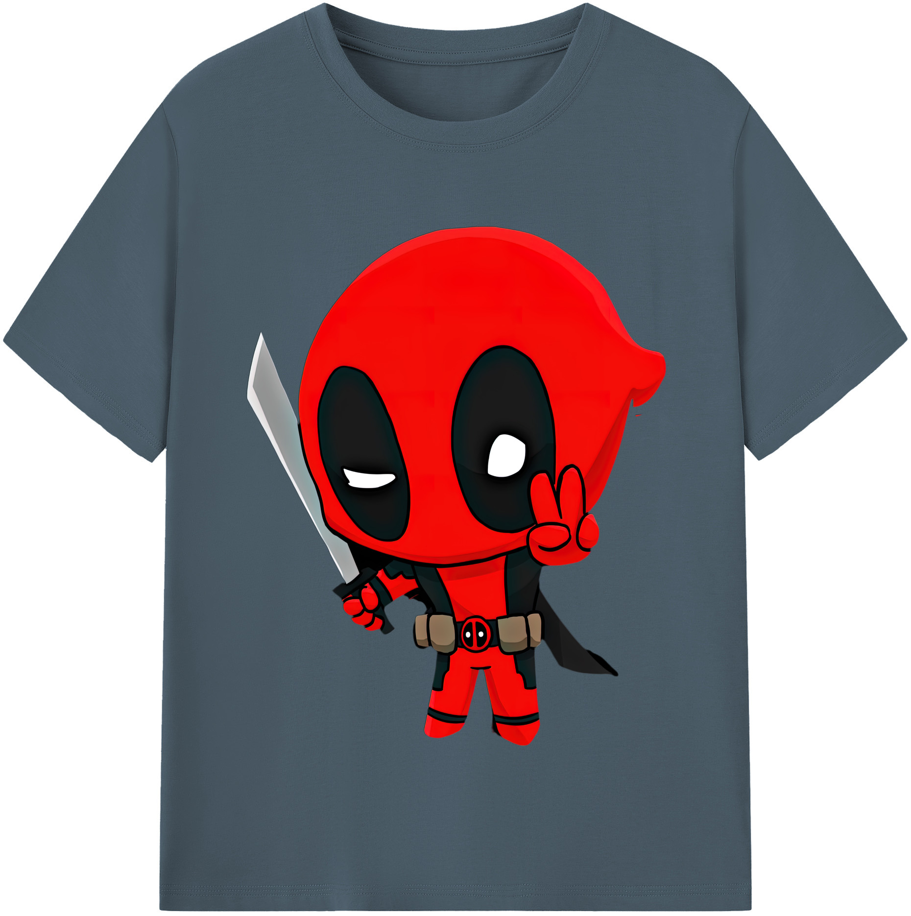 （画像用） Deadpool デッドプール 綿100％半袖Tシャツ（フロントプリント）